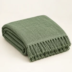 Sage Linen Throw